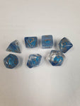 Blue Triceratops RPG Dice Set