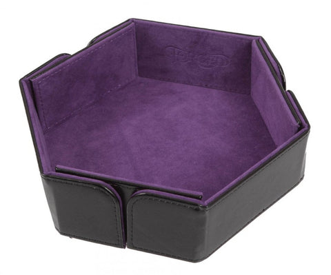 Hex Magnetic Folding Dice Tray - Purple