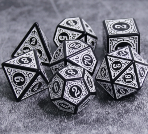 Magic Flame: White RPG Dice Set