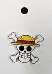 Straw Hat Skull Enamel Pin #40