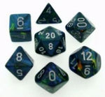 Green w/silver Festive Polyhedral 7-die Set - CHX27445