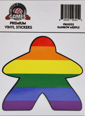 FoamBrain Rainbow Meeple Sticker