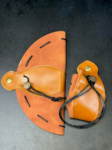 PU Leather Dice Bag - Brown