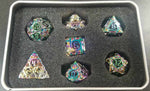 Veins of Rainbow Metal RPG Dice Set