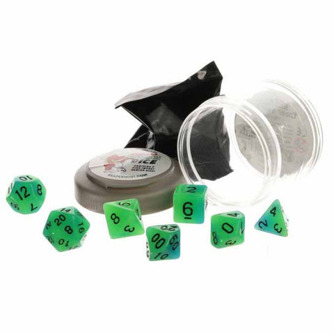 Pizza Dungeon Dice: Lucky Dice - Clear Neon Green