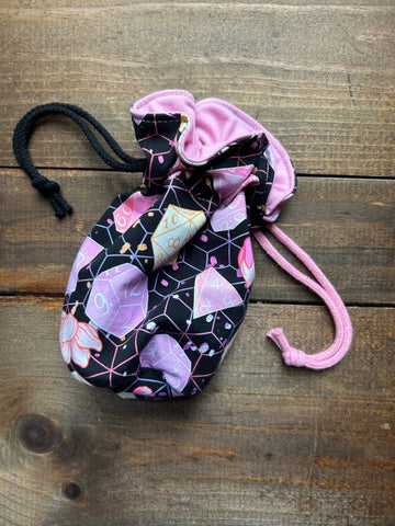 Pink & Yellow Dice Bag