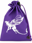 Fine Arts Leather Dice Bag - Purple-Fairy Dragon