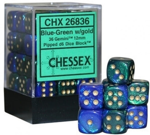 Blue-Green/gold 12mm CHX 26836