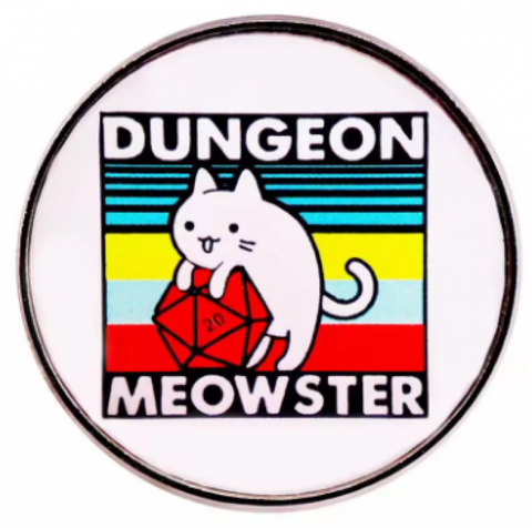Dungeon Meowster Rainbow Pin #29