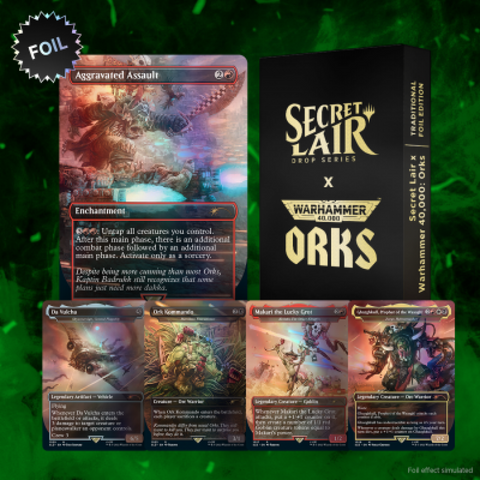 Secret Lair x Warhammer 40,000: Orks Foil Edition