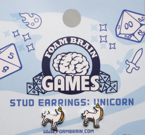 Stud Earrings: Unicorn