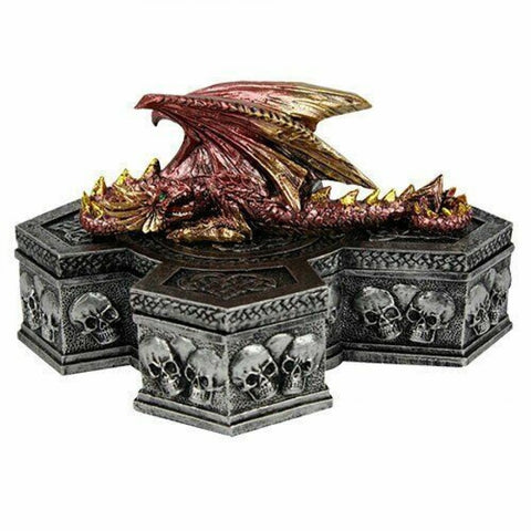 Red Dragon Skull Box