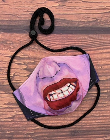Vampire Fitted Mask - Small Adult/Teen