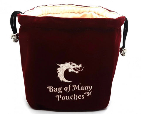 Old School Dice: Bag of Many Pouches - Wine