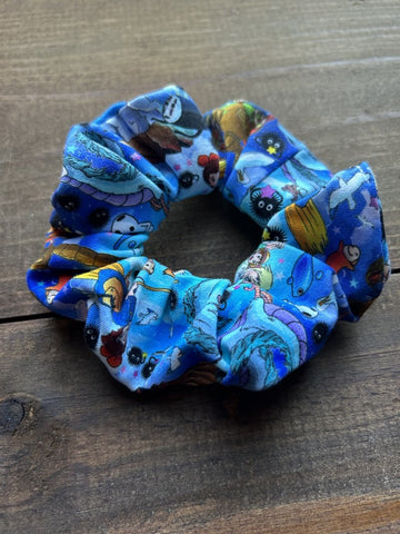Blue Ghibli Scrunchie