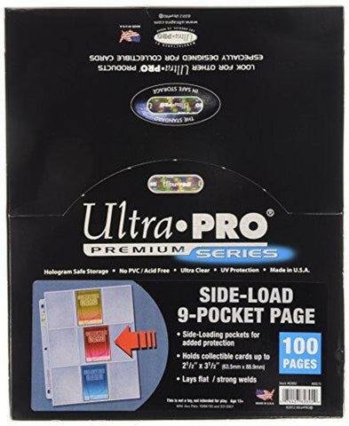 Box of 100 Ultra Pro 9 Pocket Pages