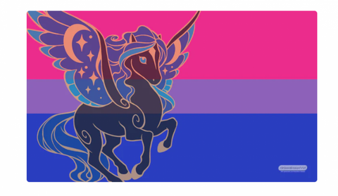 Bisexual Unicorn Flag - Playmat (Premium White Stitched)