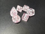 Pink Glitter Mini RPG Dice Set