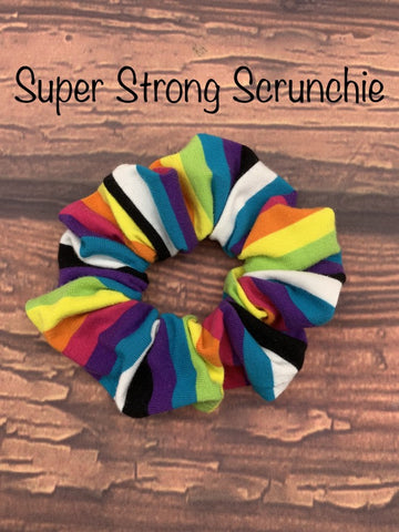 Rainbow Super Strong Scrunchie