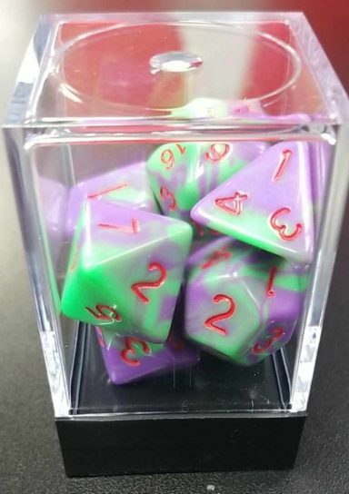 Green & Purple Blend RPG Dice Set