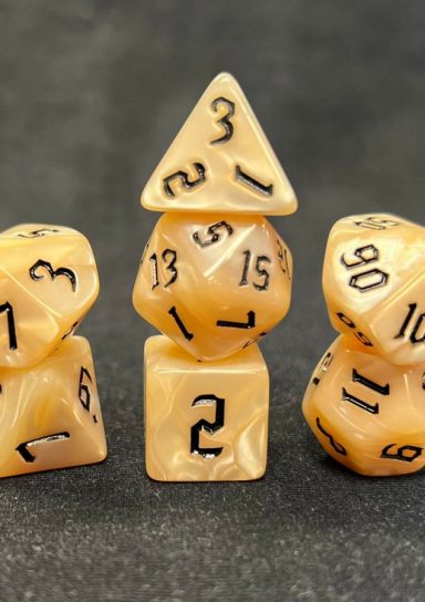 Beige Pearl Dice Set