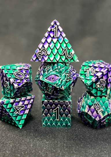 Purple/Teal Dragon Dice Set