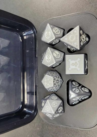 LED DnD Dice W/Skulls