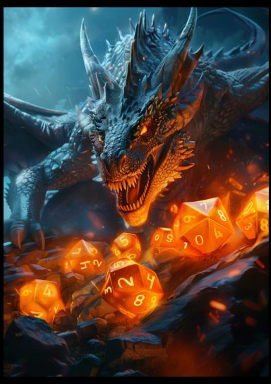 D20 Dragon Art Sleeves