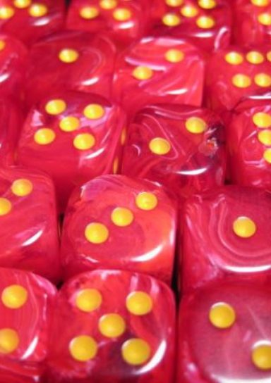 12mm D6 Dice Block – Red/Yellow
