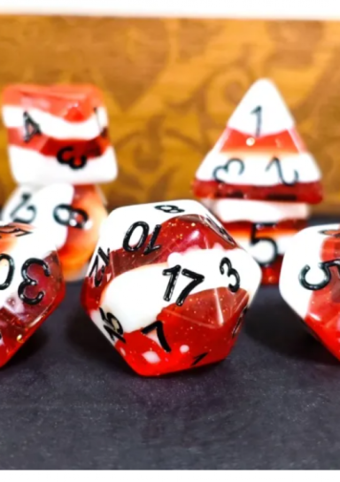 Red/White Layer Dice Set