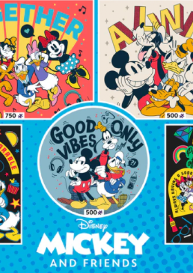 Puzzle Mickey and Friends 5 in 1