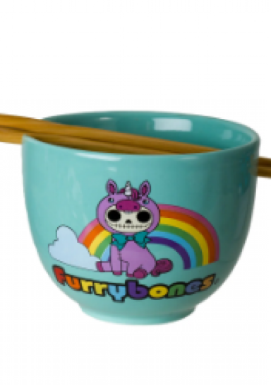 Furrybones Uni Bowl With Chopsticks