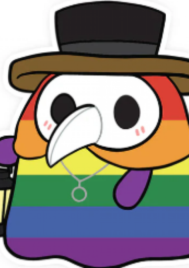 Enamel Pin – Plague Doctor – Pride