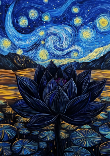 Starry Starry Black Lotus Art Sleeves