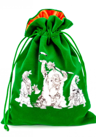 Fantasy Christmas Dice Bag Green Christmas Goblins