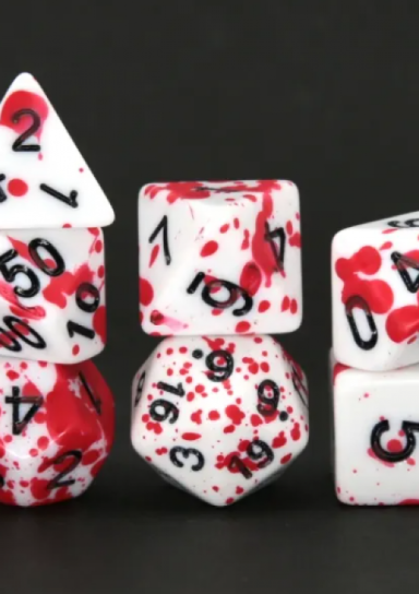 Blood Splatter Dice Set