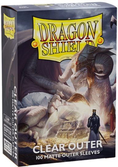Dragon Shield: Matte Clear OUTER Sleeves – Box of 100