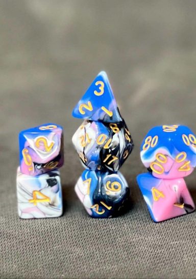 Summer Sunset 7 Piece RPG Dice Set