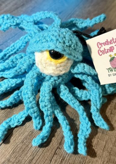 Blue Tentacle Eye Monster Cat Toy