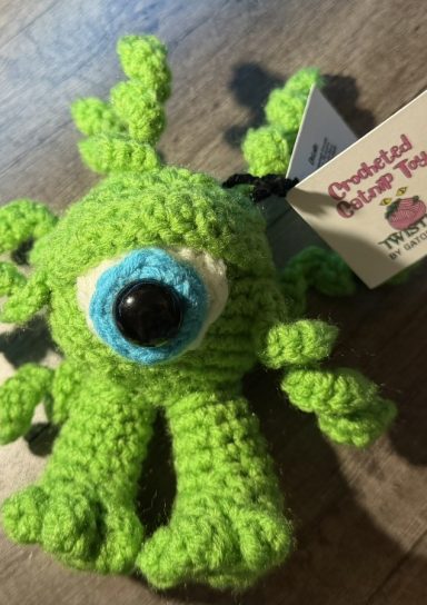 Green Tentacle Eye Monster Cat Toy